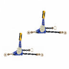 2 Pack 5/16"-3/8" EZ Ratchet Chain Binder with G70 Grab Hooks, Ratchet Load Binder Kit, 5400 lbs WLL Heavy Duty Cargo Tie Down for Flatbed Trailers & Trucks