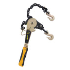 4 Pack Ratcheting Chain Binder Kit, EZ Ratchet Chain Load Binder with Grab Hooks, 6600 lbs Capacity Heavy Duty Tie Down Ratchet Load Binder for Trucks Flatbed Trailers (Yellow, 4pack 6600lbs)