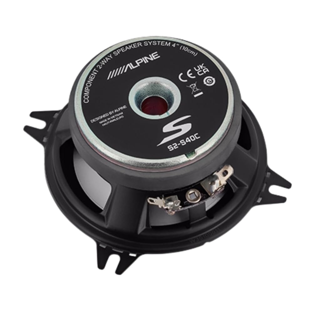 Alpine S2-A36F 4-Channel Car Amp w/ S2-S40C 4" 2-Way Component Speakers