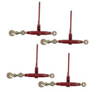 Mytee Products 4 Pack PRO Heavy Duty Chain Binder Ratchet Style 3/8" - 1/2" w/Grab Hooks, 15,000 lbs WLL