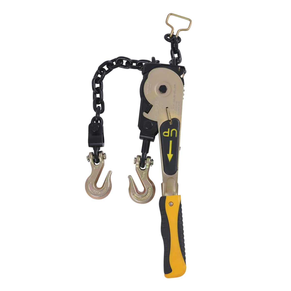 Ratcheting Chain Binder Double Gear Ratcheting Chain Load Binder Heavy Duty Tie Down Hauling Ratchet Speed Binders with G70 Grab Hook for Flatbed Trailer Truck Tractor (1/4-5/16in, 4 Pack)