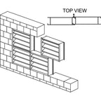 Dayton Louver,Wall Opening 48x36In,Galvannealed 4FZH1-1 Each