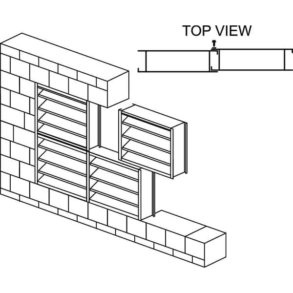 Dayton Louver,Wall Opening 48x36In,Galvannealed 4FZH1-1 Each