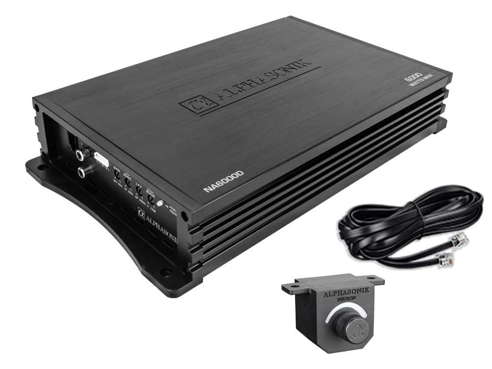 NA2000.4 Neuron Series 2000 Watts Max 4-Channel Car Amp with 4-Way Protection Circuitry Multi-Channel Bridgeable Class A/B Amplifier Low & High Level Inputs