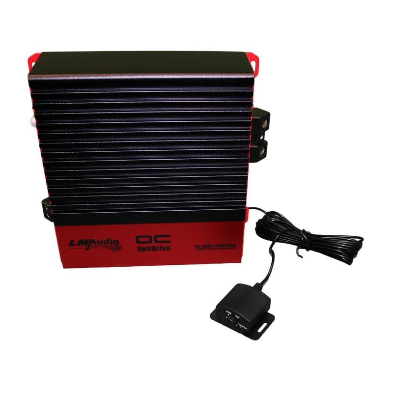 Luna Morena LM-4000.2ZIBA 1 Channel Full Range Amplifier Car Audio Amp with Dial Adjust Bass Boost Low High Pass Filter Remote Subwoofer Level Control with Quick Connect Extension Cable