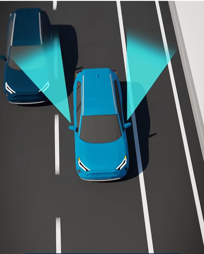 AI Blind Spot Camera Equipped with car Blind spot Display System, Blind spot Driving Recorder, Blind Spot Detection Warning Assistance, Blind Spot Monitoring BSM, Camera Monitoring System CMS (White)