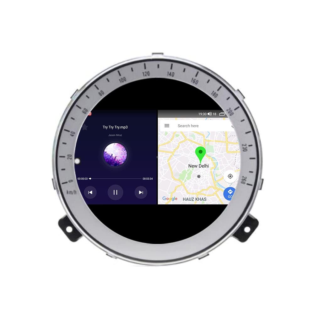 Original Style Android Car Navigation Stereo Dash Kit GPS Auto Tablet Multimedia Player Headunit Radio Replacement for Mini Cooper R56, if Applicable