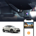 Fitcamx 2K Front and Rear Dash Cam Suitable for Toyota C-HR 2017 2018 2019 2020 LE Limited XLE Premium (Model A), OEM Style, Dual 1440P+1080P HD Video, Loop Recording WiFi, G-Sensor, 64GB Card