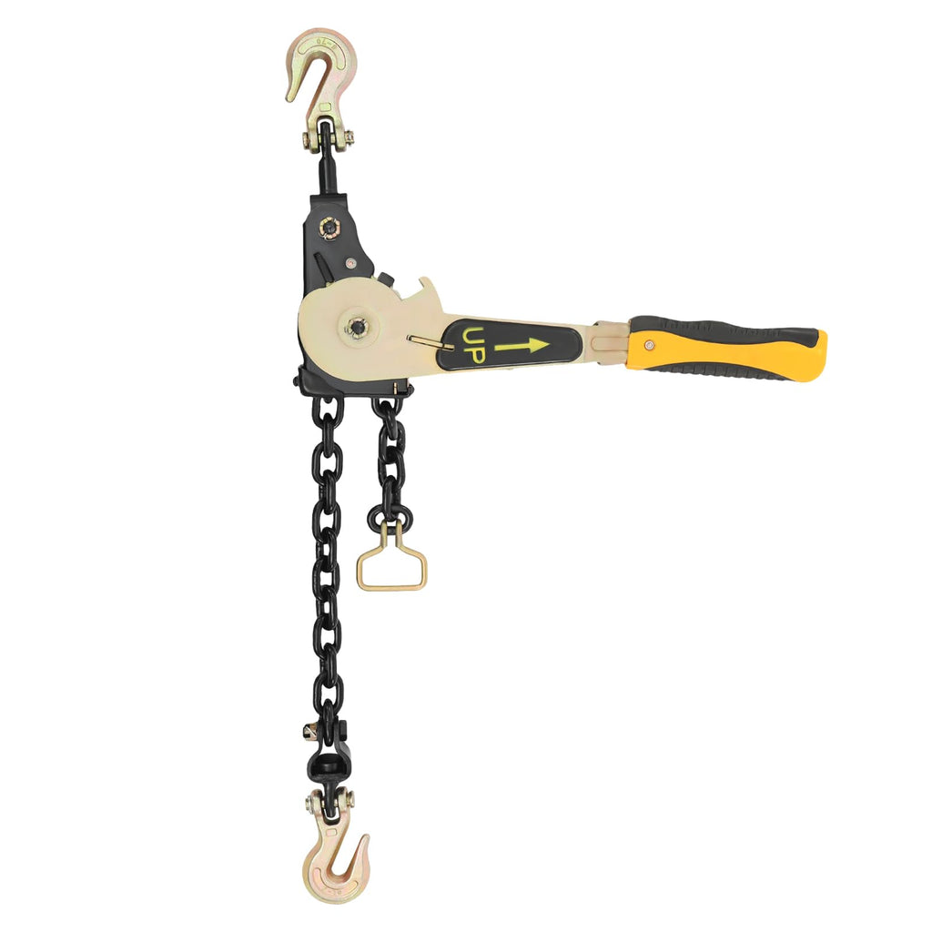 EZ Ratchet Chain Binder 3/8-1/2 '' 6600lbs G70 Grab Hook Heavy Duty Tie Down Hauling Chain Binders Easy Ratcheting Chain Load Binder for Flatbed Trailers Trucks Vehicles (2 Pack)