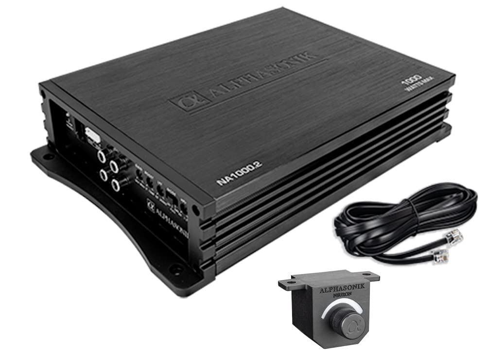 NA2000.4 Neuron Series 2000 Watts Max 4-Channel Car Amp with 4-Way Protection Circuitry Multi-Channel Bridgeable Class A/B Amplifier Low & High Level Inputs
