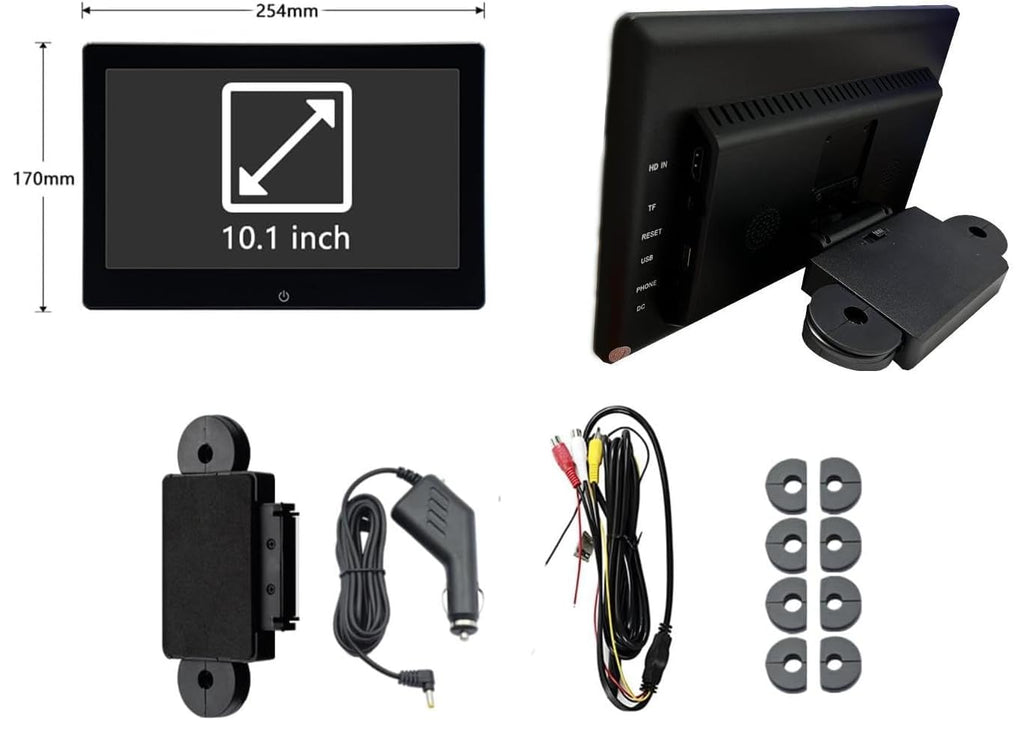 4K Android 13 Portable Car TV Headrest Monitor Back Seat 10.1 Inch Touch Screen Tablet Portable Multi-Media Video Player,Support Phone Wireless Mirror Link,WiFi HDMI/USB/SD Card &2G+32GB 2PCS