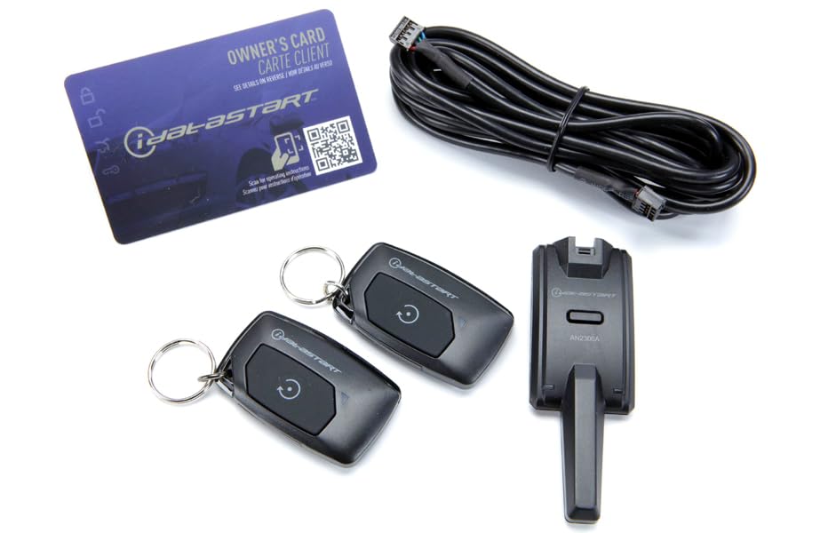iDataStart Remote Starter KIT for Select Chrysler/Dodge/Fiat/Jeep/Maserati/RAM/SRT Vehicles 2011+ w/3000ft Range (1-Way, 1-Button, 2-Remotes)