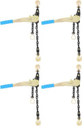 1/4"-5/16" Ratchet Chain Binder with Grab Hooks, 2500lbs, 4 Pack