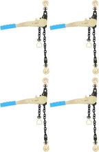 1/4"-5/16" Ratchet Chain Binder with Grab Hooks, 2500lbs, 4 Pack
