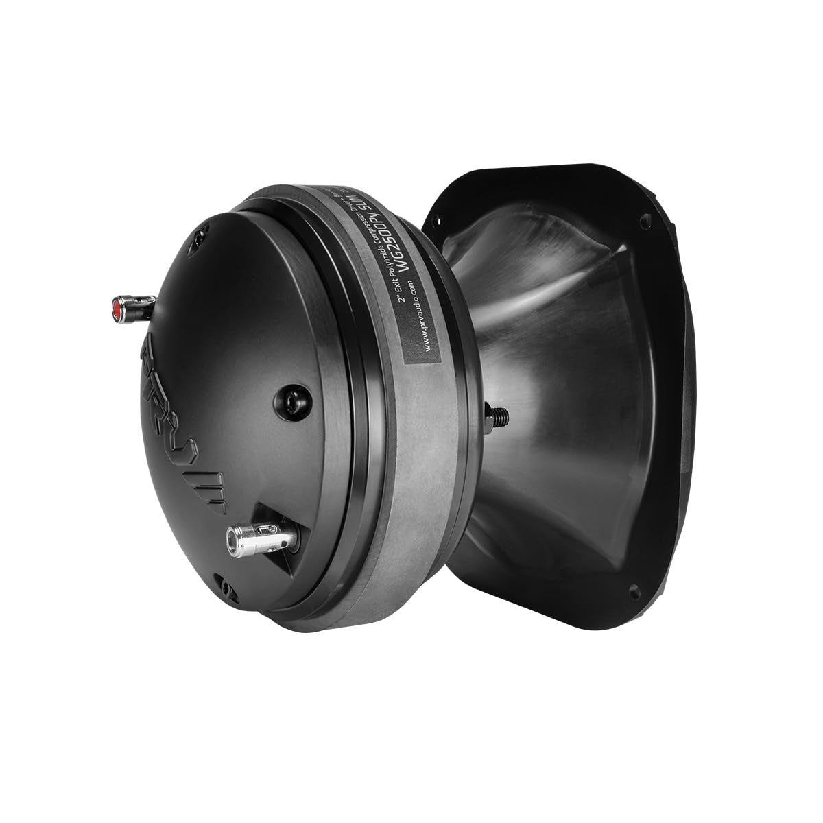 PRV AUDIO 2X WG2500Py Slim 200 Watts 2" Exit Mids & Highs Horn Driver 8 Ohm 107dB PRO Audio Polyimide Compression Driver with Shallow Waveguide (2 Horn Drivers) Bundle 400 Watts
