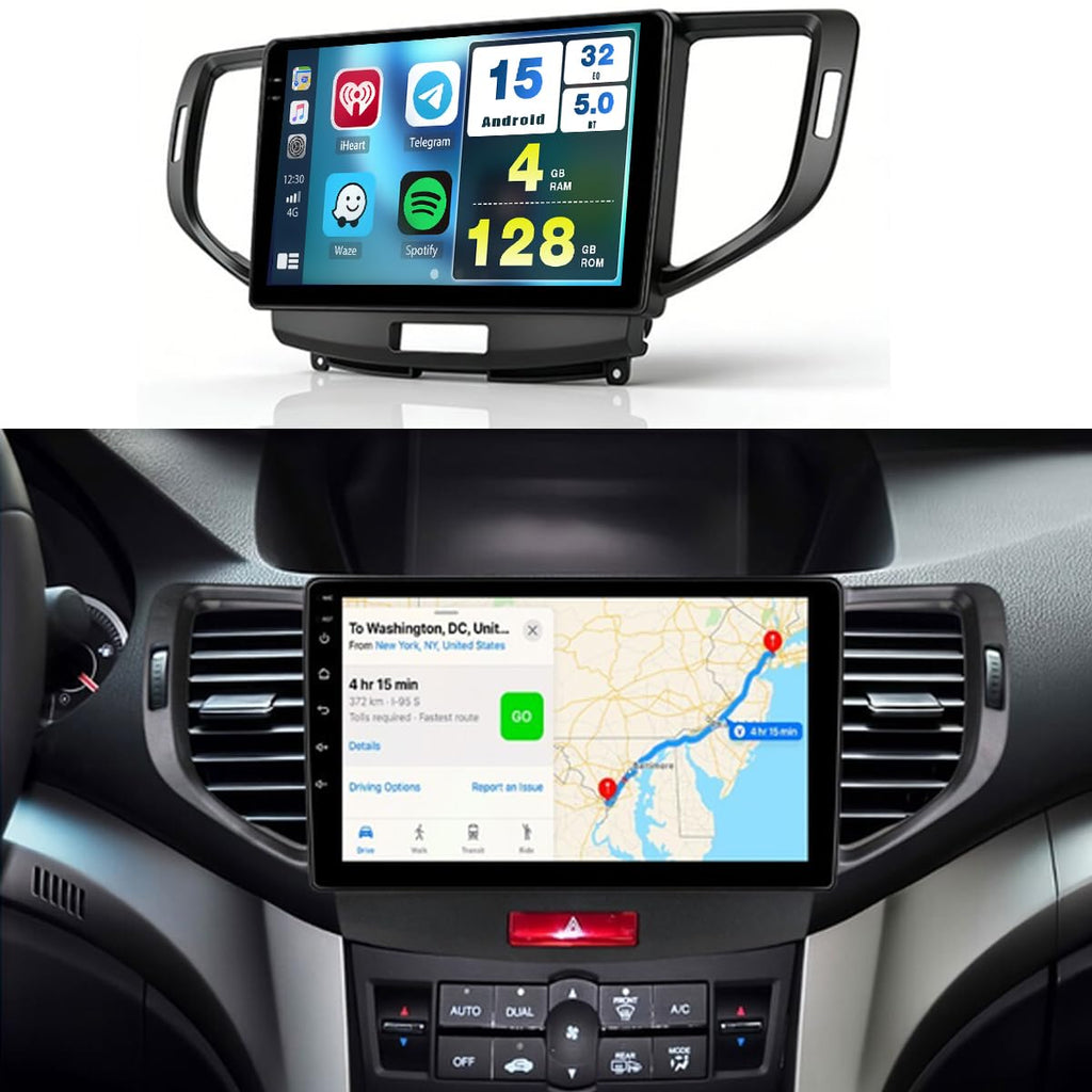 4+128G Android 15 Car Radio for Acura TSX 2009-2014 Honda Accord 2008-2012