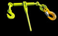 HV38-12 3/8"-1/2" Hi-Viz Ratchet Chain Binder w/ G80 3/8" Sling Hook