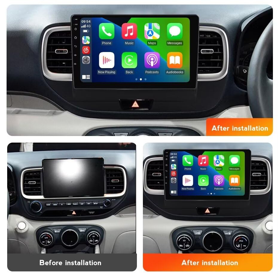2+64GB Car Radio for Hyundai Venue 2019-2020 Replacement Dash Kit Car GPS Navigation,9" IPS Touch Screen Head Unit with Car-Play & Android Auto/Rear View