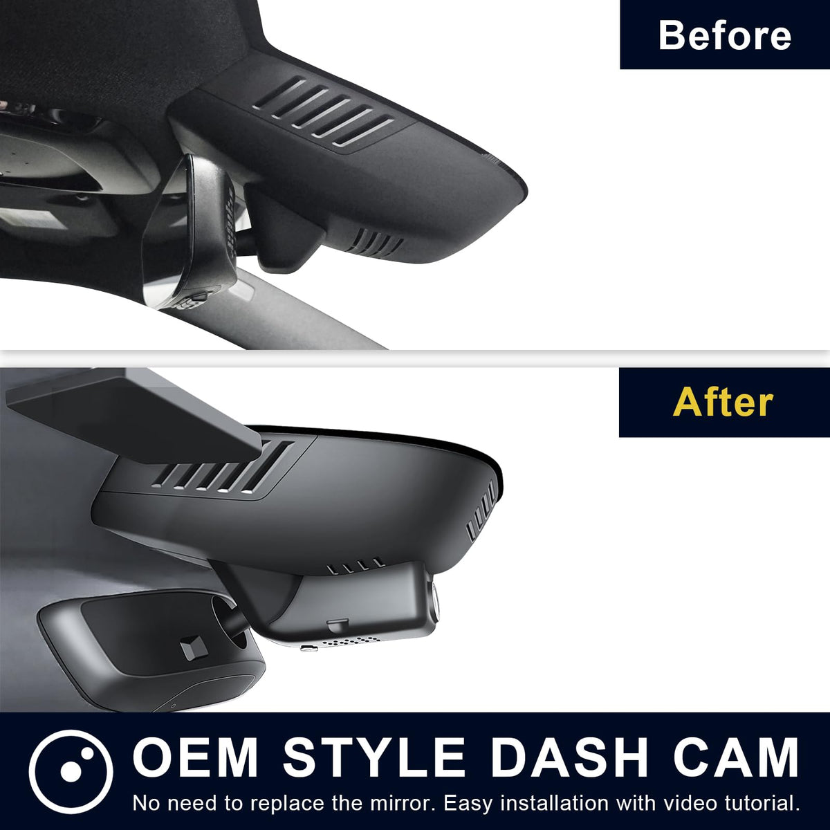 Mangoal Front 4K & Rear 1080P Dash Cam for Volvo Polestar 2, 2021-2024