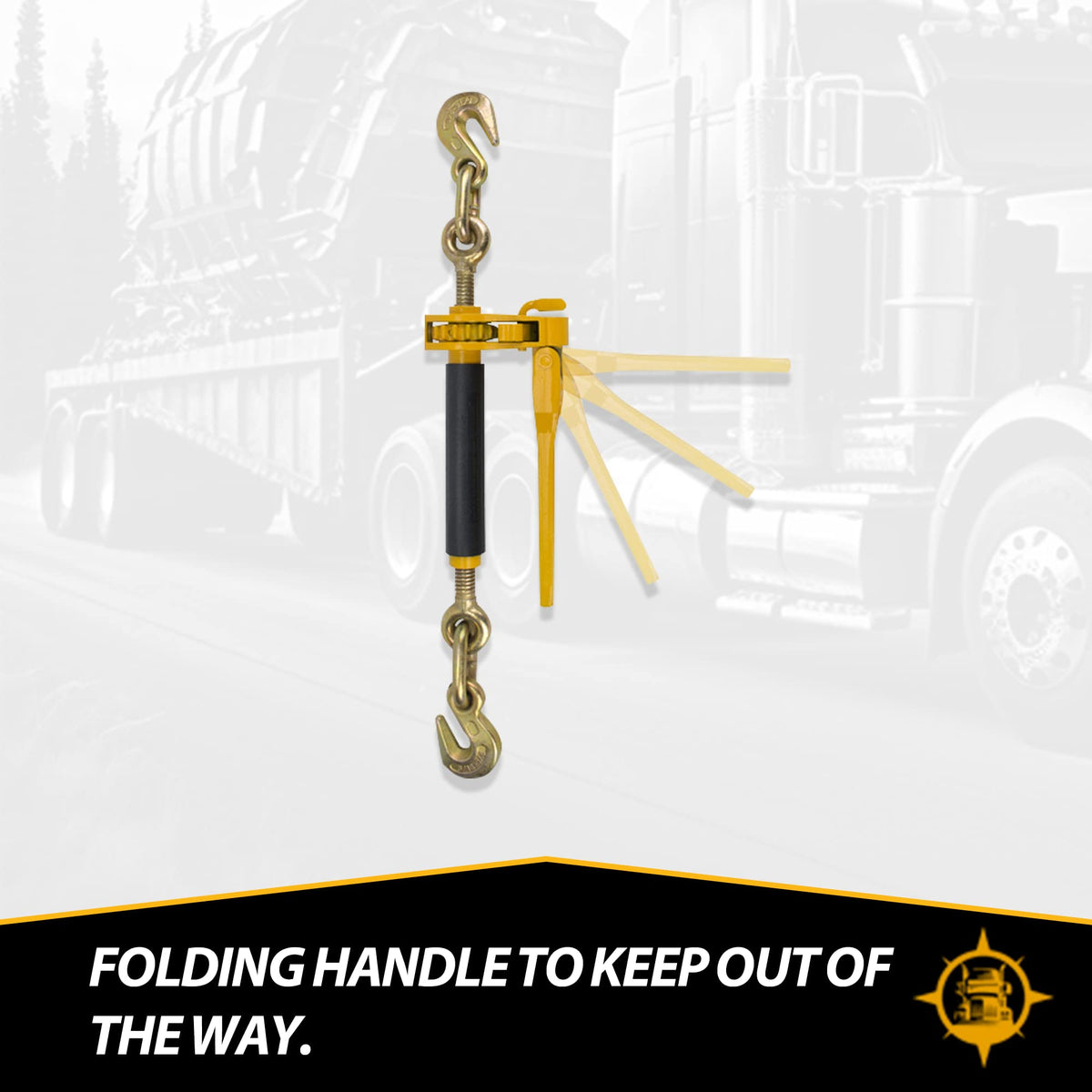 NCC · Heavy Duty · (4) G70 3/8" x 10' Transport Chain & (4) 5/16"-3/8" Peerless QuikBinder · for Tie Down, Hauling, Towing, Cargo Control