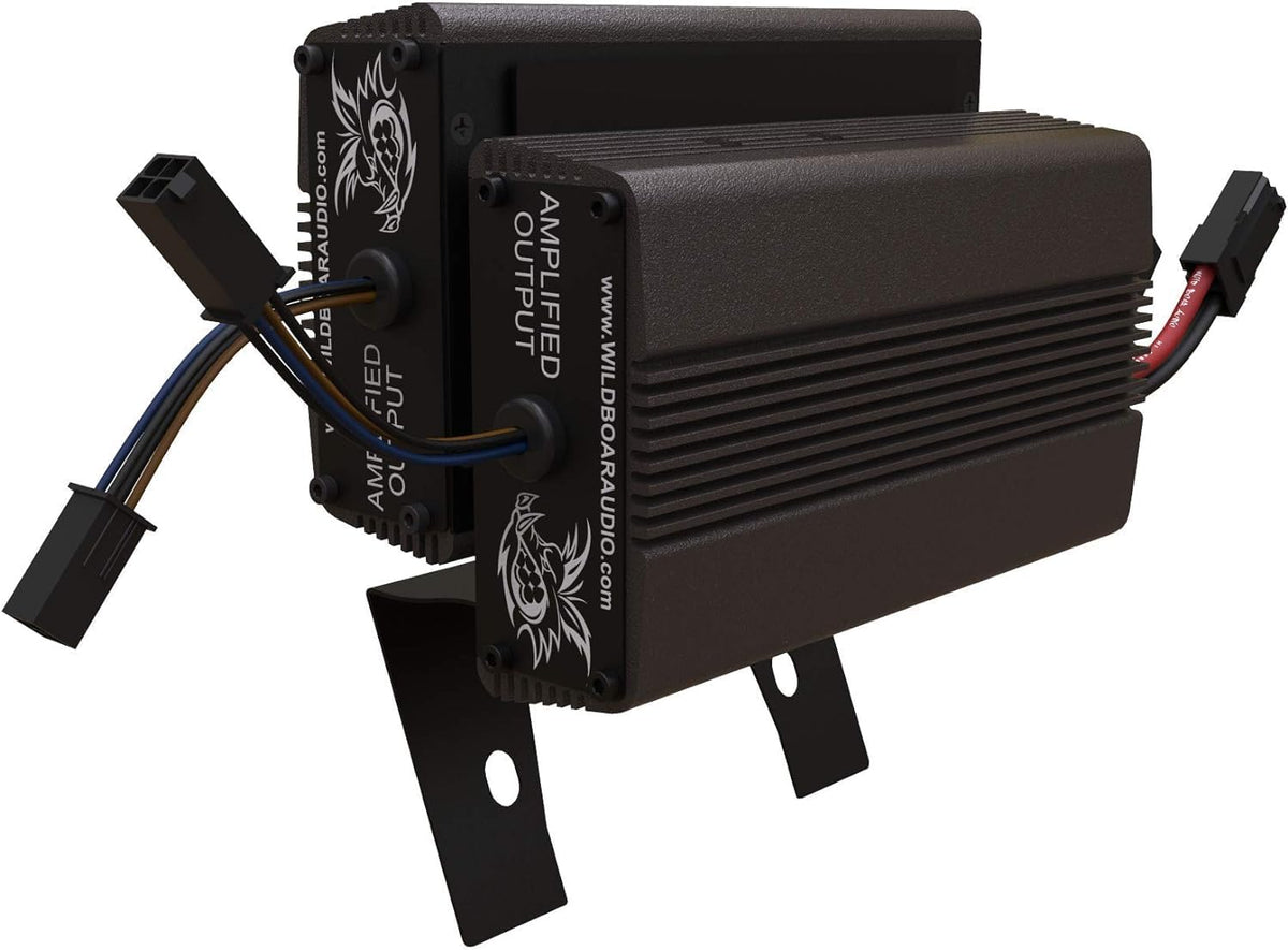 Wild Boar Audio WBA 600.4-600 Watts RMS 4 Channel Amplifier System, Fits 2014-2024 Harley-Davidson Motorcycles