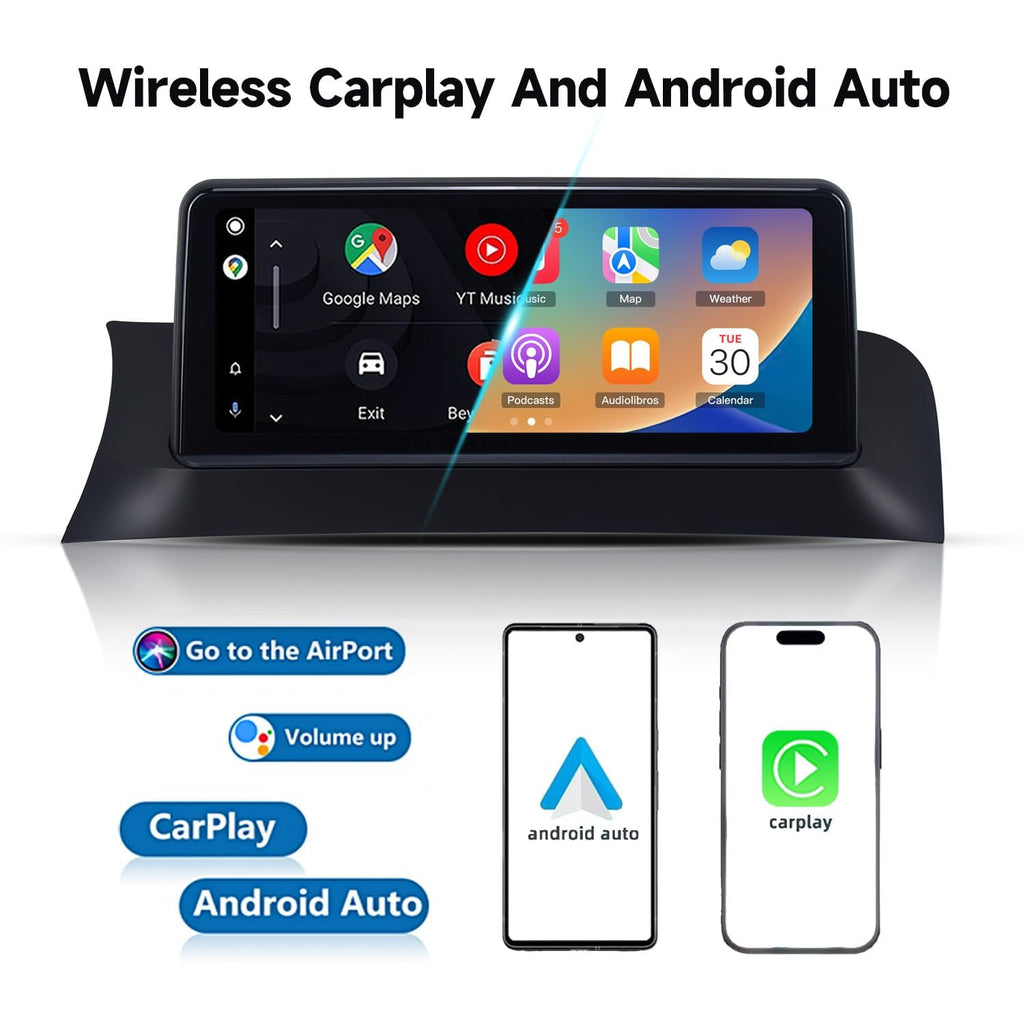 RicoRich 10.25 Inch Car Touchscreen Wireless CarPlay Android Auto for BMW X3 X4 Series F25/F26 2014-2016 Year with NBT System, Car Stereo Multimedia Radio Receiver