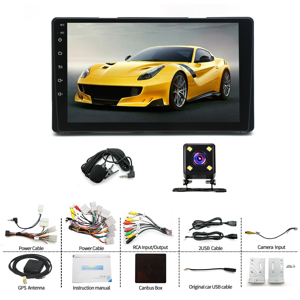 2+64G Double Din Car Stereo for Toyota Sienna 2015-2018