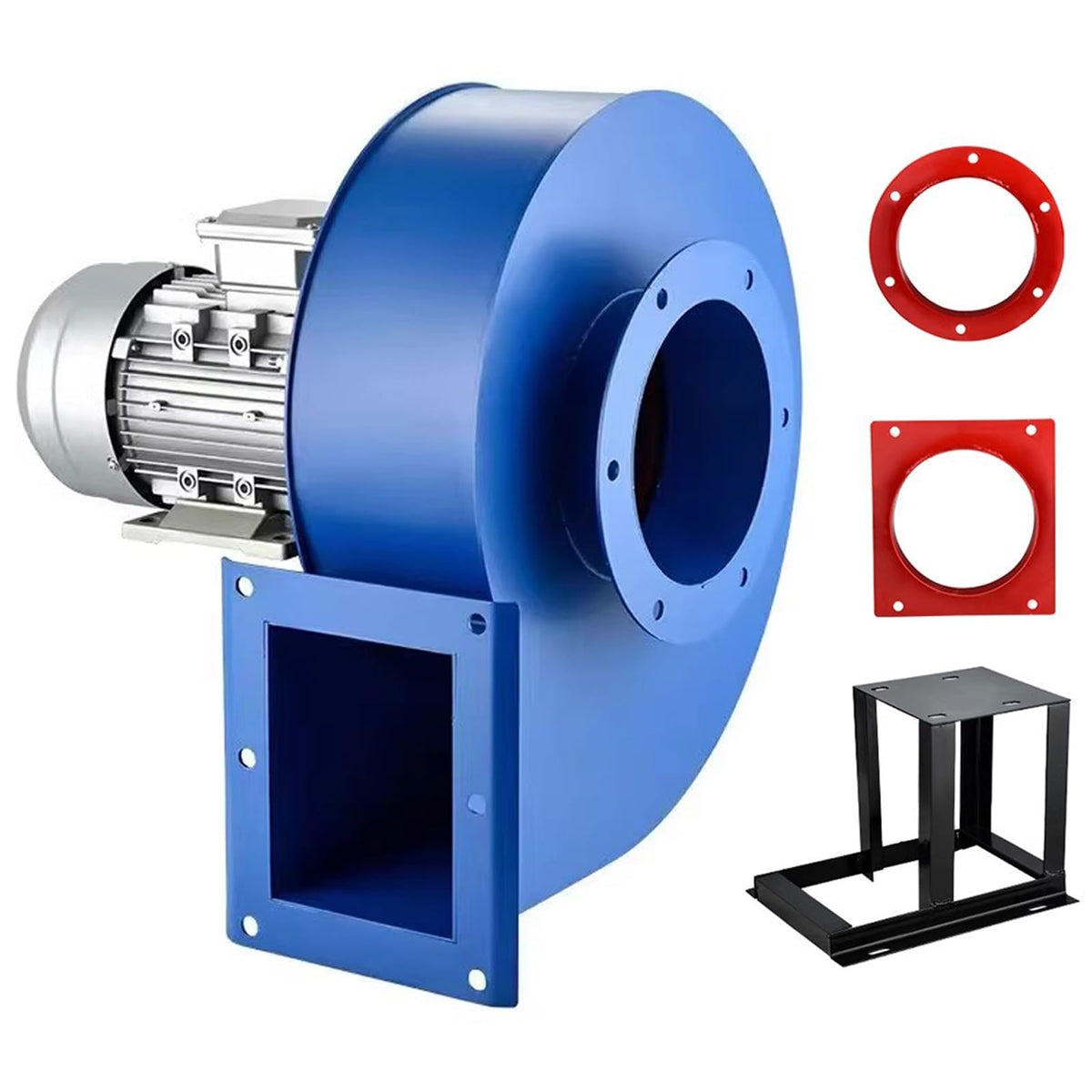 High-Temperature Industrial Boiler Blower - Compact Centrifugal Fan with Flange & Bracket for Efficient Air Supply & Combustion Intake in HVAC & Ventilation Systems