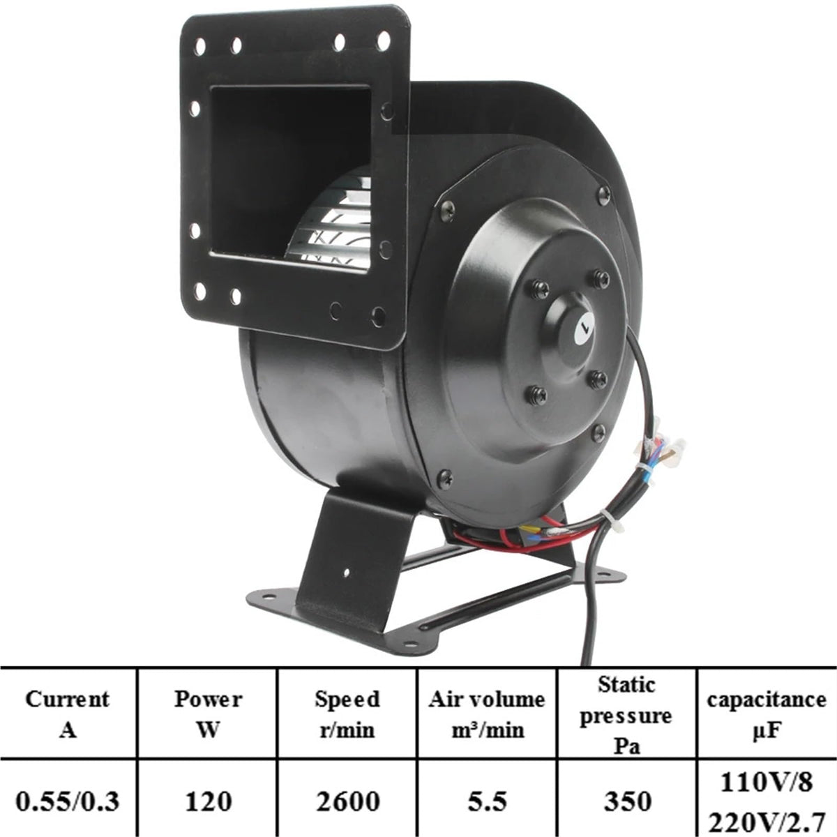 130FLJ5 120W Small dust Exhaust Blower Inflatable Model Centrifugal Blower air Blower 220V 110V(AC 220V)