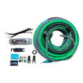 0 Gauge Silver Tinned OFC Amplifier Install Kit Lime Green/Black Car Audio SuperFlexx Wire with RCA