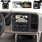 QLED Radio for Chevy Chevrolet Silverado SSR Tahoe 2003-2006,GMC Siera Yukon 2003-2006,Hummer H2 2003-2007,CarPlay Android Auto Ready,Touch Screen Stereo,Free Back Camera