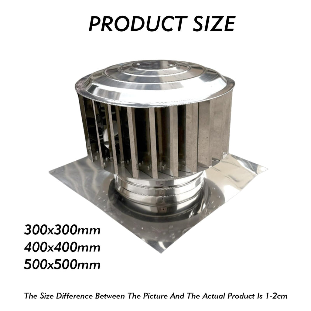 Stainless Steel Ventilator for Roof, Silent Wind Driven Attic Fan