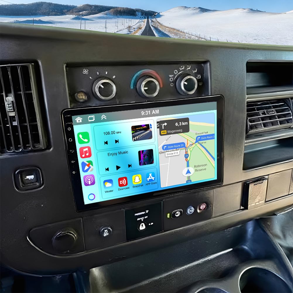 2+64G Car Radio for Chevy Express 2008-2024 w/Wireless CarPlay Android Auto