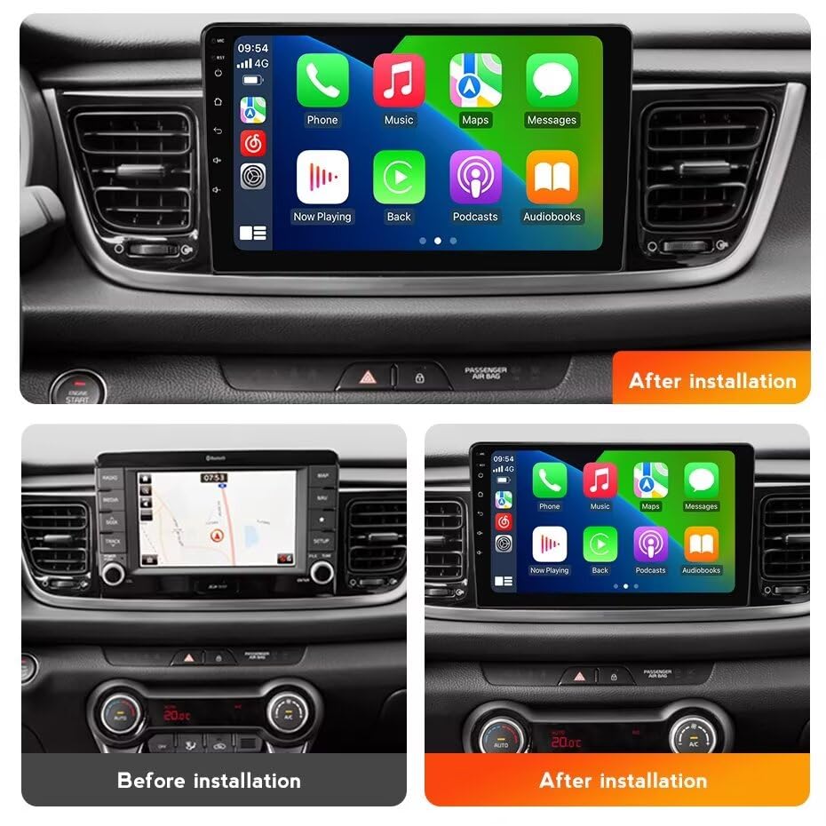 Radio for Kia Rio 2017 2018 2019 2020 Stereo Upgrade Dash Kit Car GPS Navigation,2+32GB 9" IPS Touch Screen Head Unit with Car-Play & Android Auto/SWC/Rear View