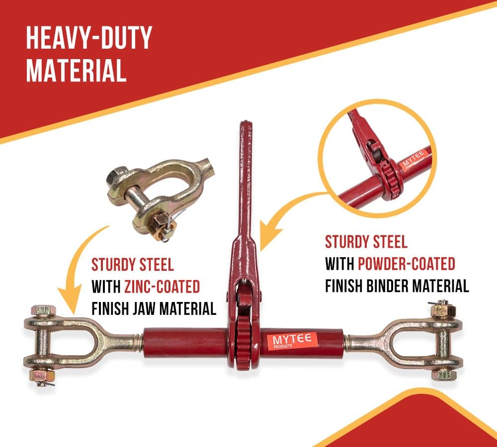 Mytee Products 4 Pack Ratchet Speciality Binder, Jaw-Jaw 10" Barrel, 13,000 lbs WLL