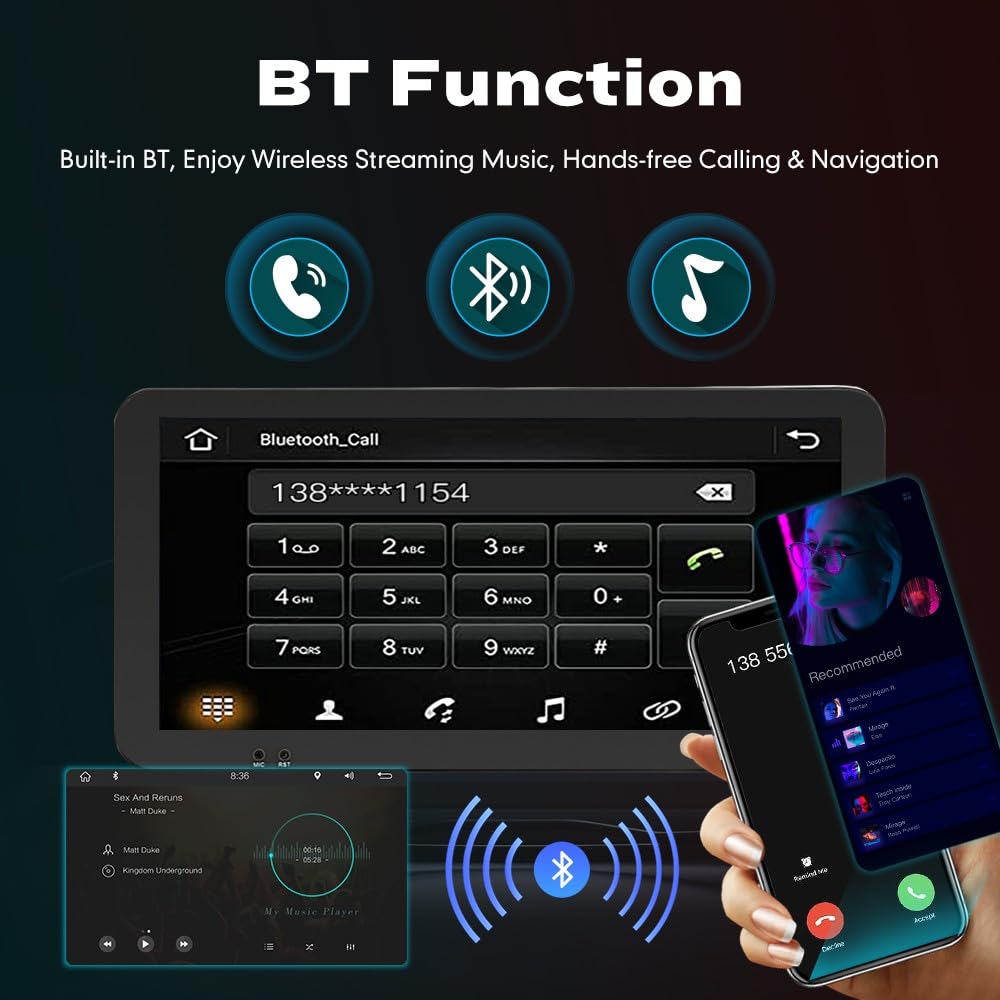 for Hyundai Sonata 2020-2023 CarPlay Android Auto Navigation Stereo GPS Radio Reverse Camera Display 10.33" QLED Touchscreen Headunit Tablet Pad Media Player, if Applicable Octa Core 4G+64G