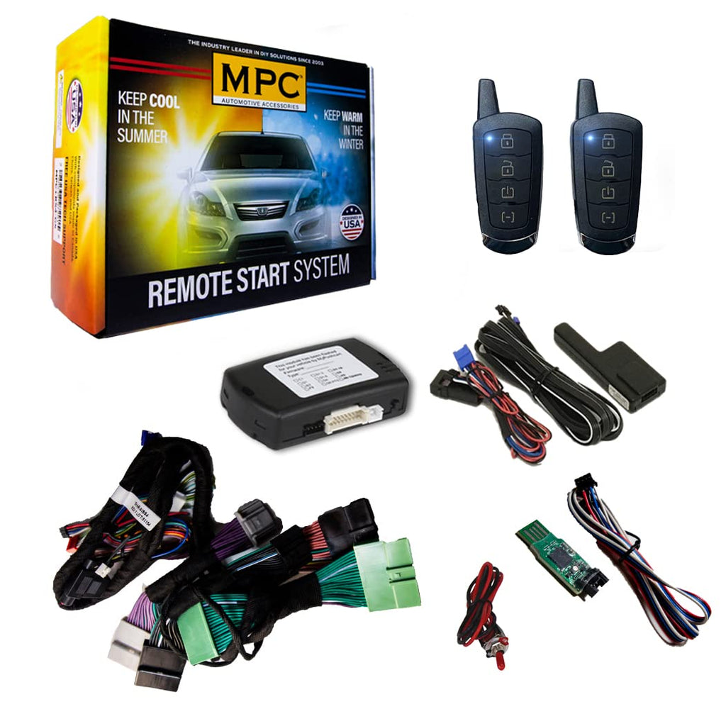 MPC Plug & Play Remote Start Kit Compatible with Nissan Titan 2016-2024 - Push-to-Start - Includes (2) 4-Button 2-Way Extended Range Remotes - Up to 1,500 ft - Plugin T-Harness - USA Tech Support
