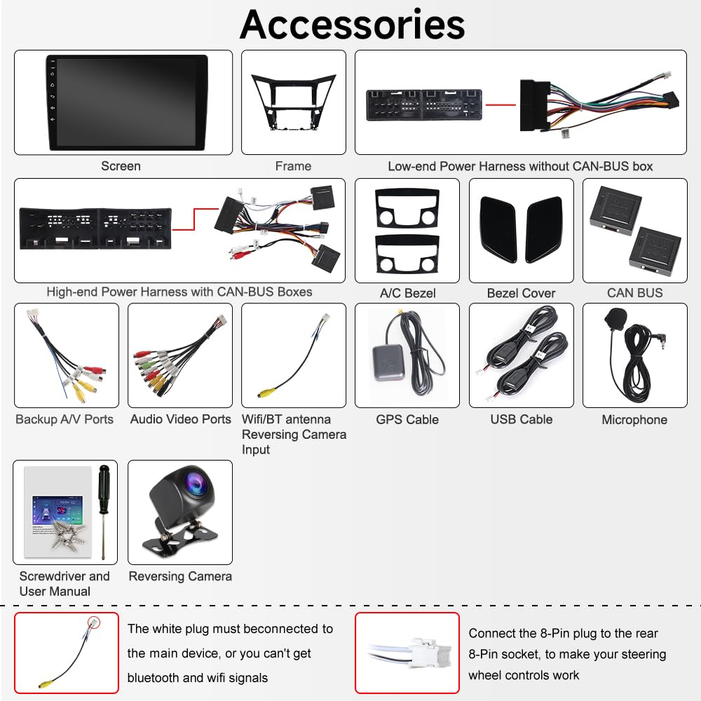 Car Stereo for Hyundai Sonata 2011-2015 - 9 Inch Touchscreen CarPlay