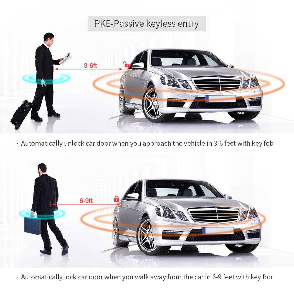 EC002PP-T2 Remote Starter PKE kit Push Start Button fit for Select Toyota Camry CAN Bus Compatible (Fit for Key Start Petrol Camry 2006-2014)