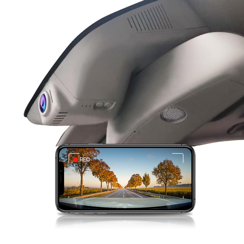 Fitcamx Front 4K+Rear 1080P Dash Cam Suitable for Benz GL 2013-2016 & ML 2012-2015 (HD2-6008), OEM Factory Look, 2 Way HD Video, Built-in WiFi & APP, Loop Recording, G-Sensor, Easy to Use, 128GB Card