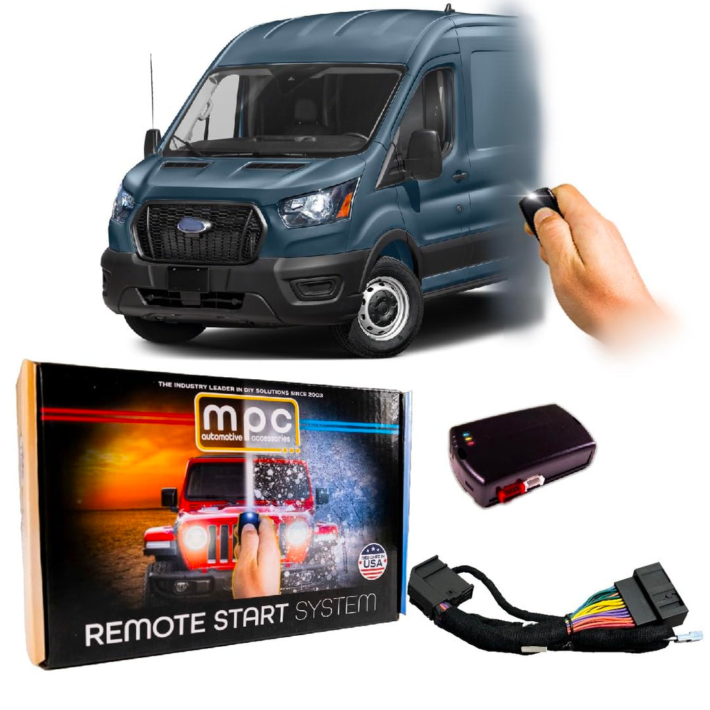 MPC Remote Start Kit Compatible with Ford Transit w/ 12" Screen ONLY (2022-2027) || Plug and Play || Lock-Unlock-Lock to Start || No Horn Honk || USA Tech Support