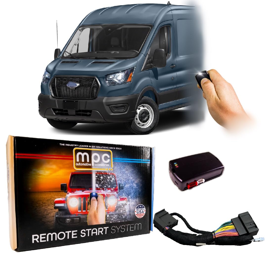 MPC Remote Start Kit Compatible with Ford Transit w/ 12" Screen ONLY (2022-2027) || Plug and Play || Lock-Unlock-Lock to Start || No Horn Honk || USA Tech Support