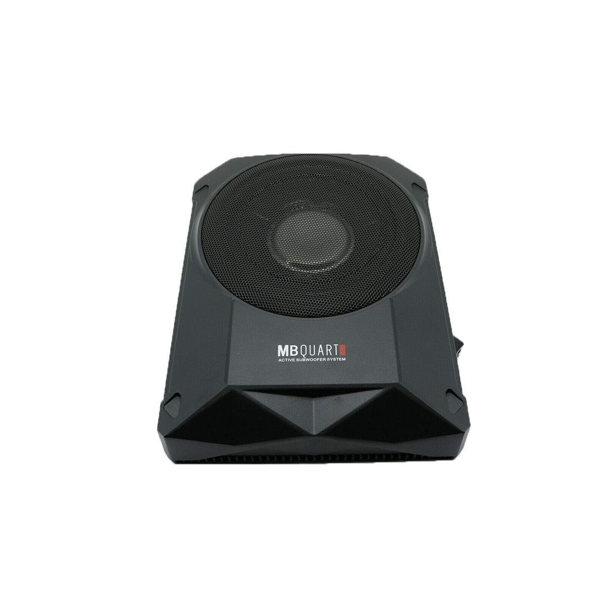 MB Quart RW-108A 600W Reference Series 8" Slim Low Profile Compact Under-Seat 4-Ohm Active Powered Subwoofer Enclosure with Built in Amplifier for Car RV ATV, Black