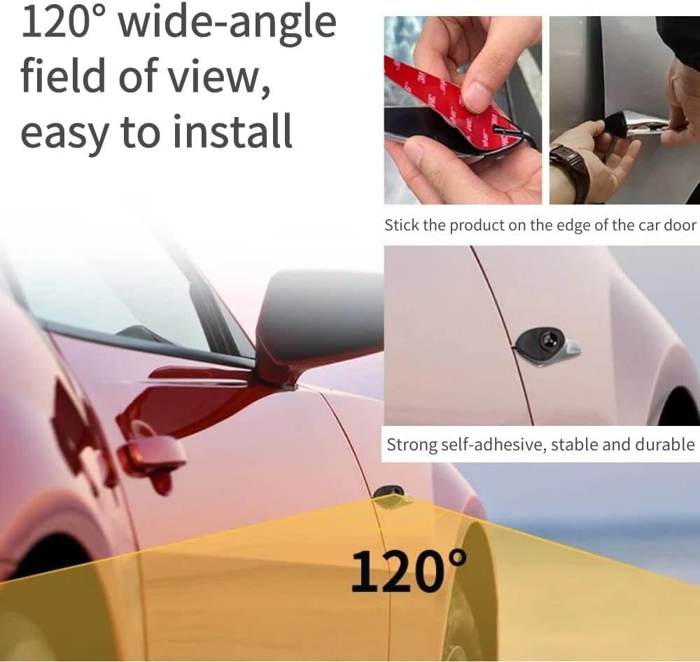 AI Blind Spot Camera Equipped with car Blind spot Display System, Blind spot Driving Recorder, Blind Spot Detection Warning Assistance, Blind Spot Monitoring BSM, Camera Monitoring System CMS (White)