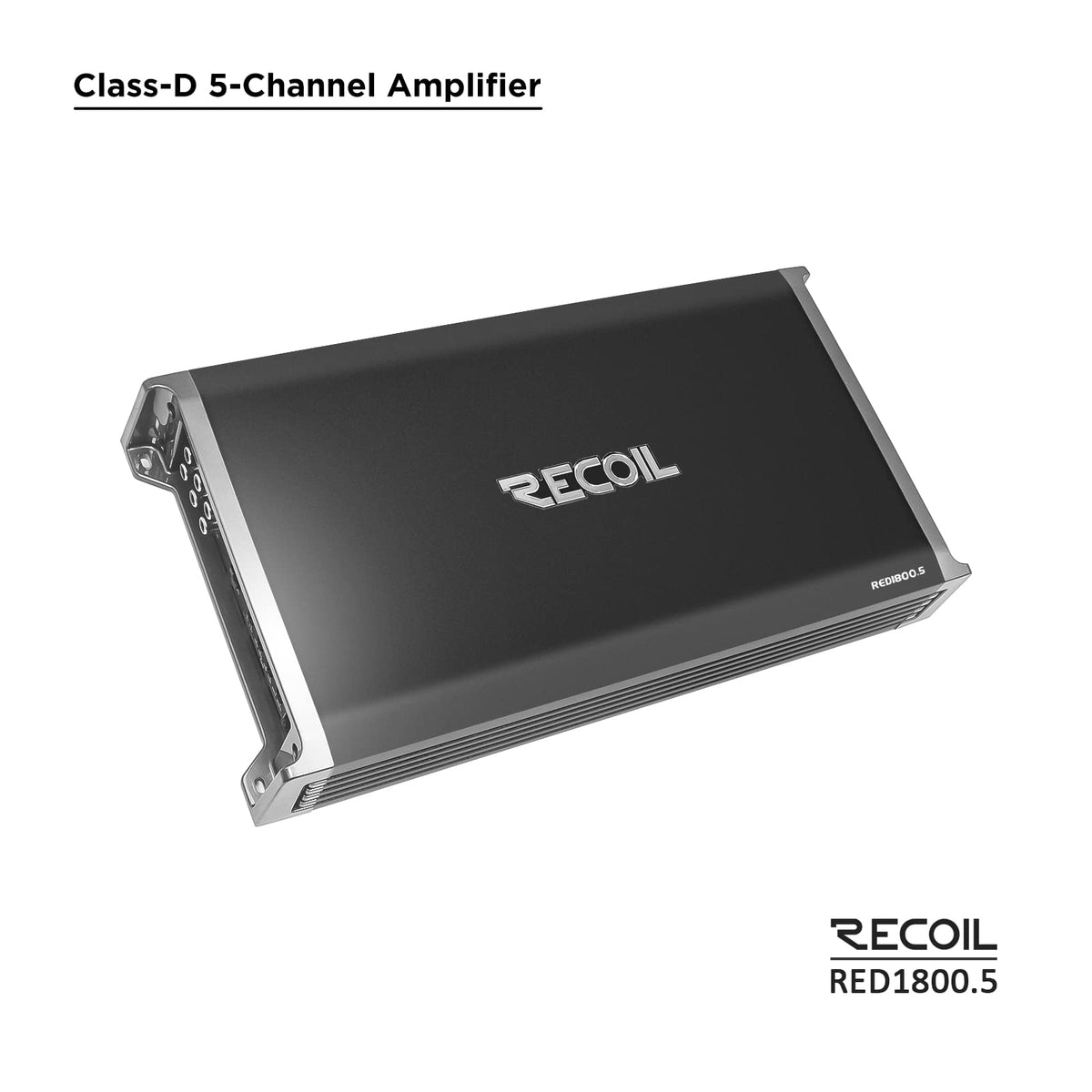 Recoil RED1800.5 Class-D Car Audio 5-Channel Amplifier 1800W Max Power