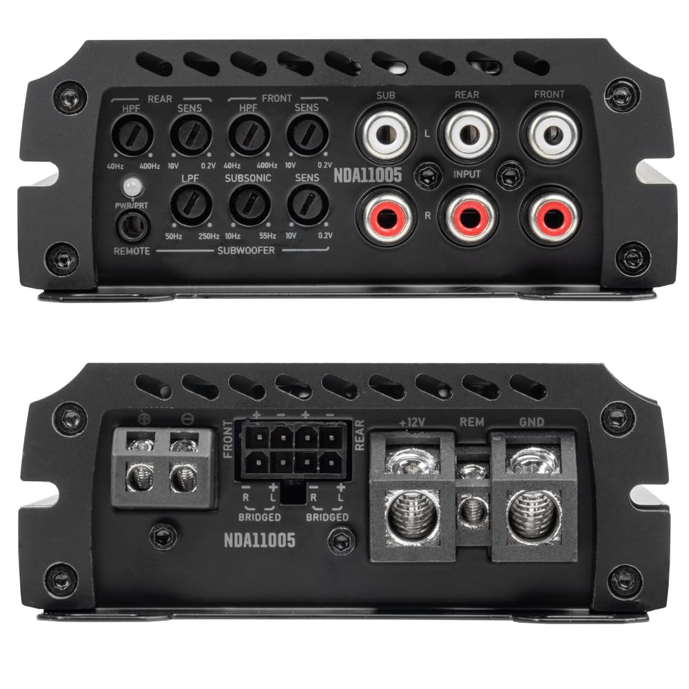 NVX NDA11005 Class-D 5-Channel Amplifier with Remote Bass Knob