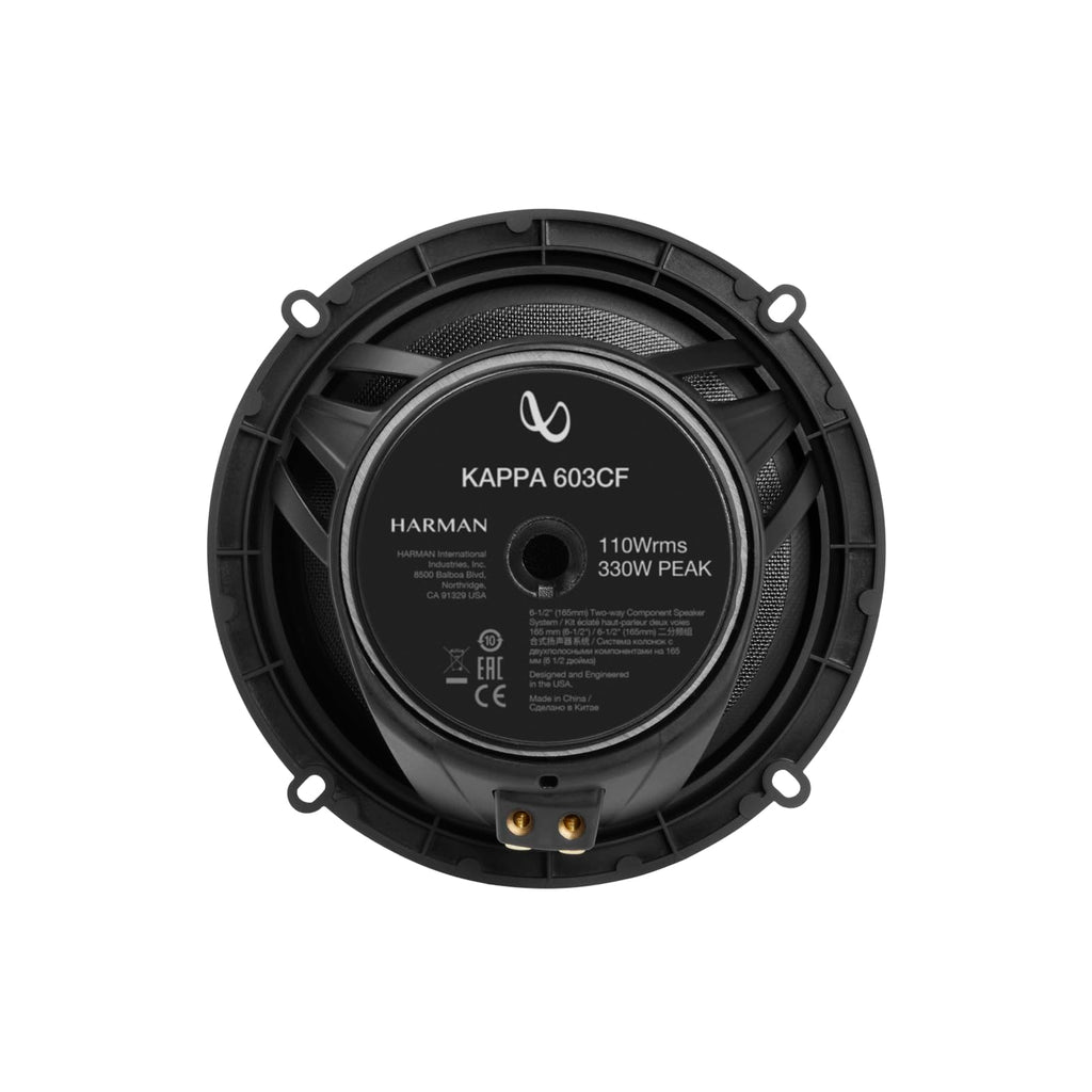 Infinity Kappa 463XF & 603CF Car Speaker Bundle - 4x6 2-Way Coaxial & 6.5-Inch Component System, Glass Fiber Woofers, Silk Dome Tweeters, Factory Replacement
