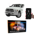 MPC Remote Starter with Smartphone Control Compatible with RAM 2500 2013-2017 |Gas/Diesel| |Push-to-Start| Plugin T-Harness - Smartphone or Factory Key Fob Activated - FlashLink Updater