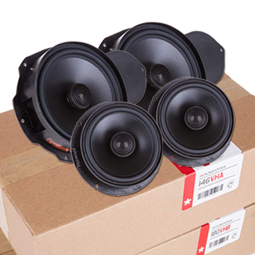 VMK2 Speaker Kit for VW CC08-17 Passat B6 B7 06-10 Front and Rear Door Drop-in Speaker Upgrade Set of 4