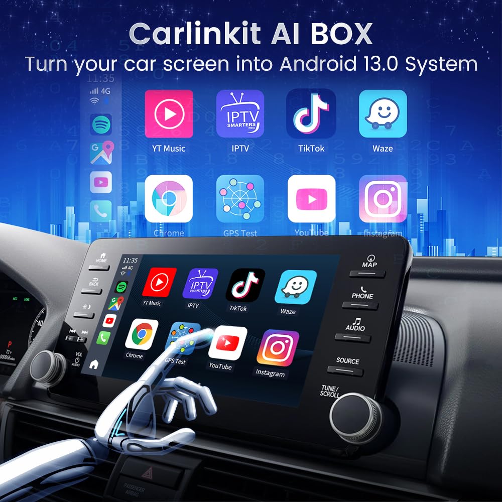Carlinkit Tbox Plus Wireless CarPlay AI Box, 8GB+128GB Aibox